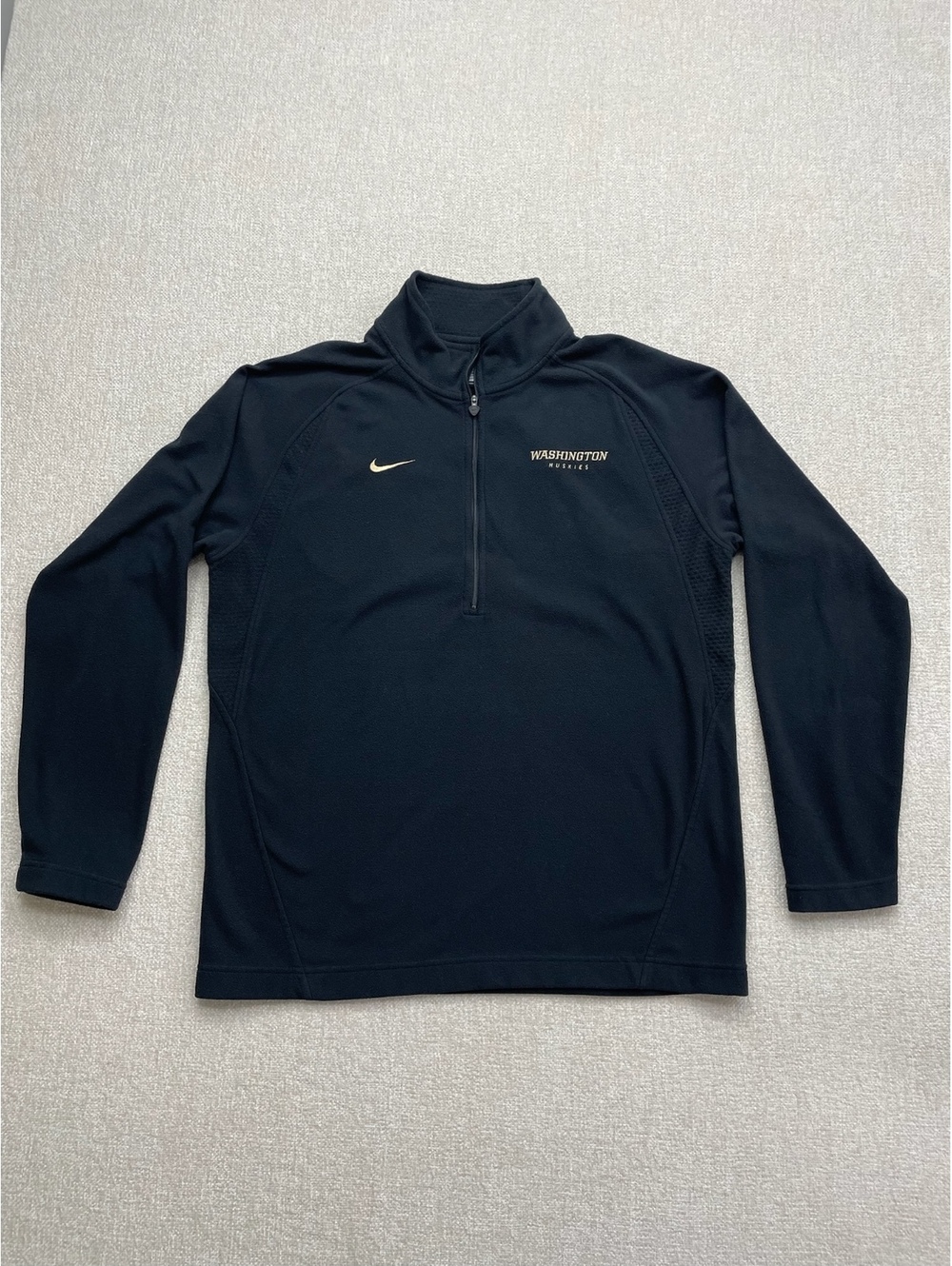Nike Therma-Fit Washington Huskies Men's Black 1/4 Zip Sweatshirt Size L